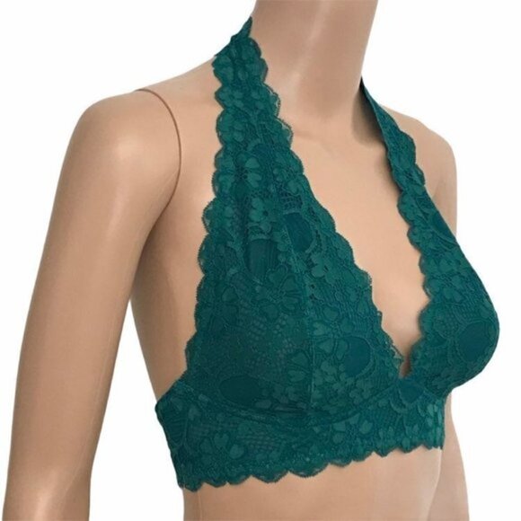 Free People Galloon Lace V-neck Halter Bralette - Picture 3 of 11